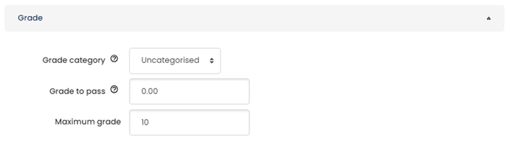 Moodle - H5P Activity - Grade